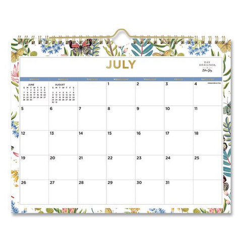 Garden Flutter Academic Monthly Wall Calendar, 8.75 X 11, White Sheets, 12-month (july To June): 2026 To 2027
