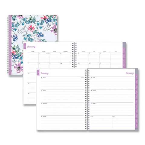 Laila Create-your-own Cover Weekly/monthly Planner, Wildflower Artwork, 11 X 8.5, Purple/blue/pink, 12-month (jan-dec): 2025