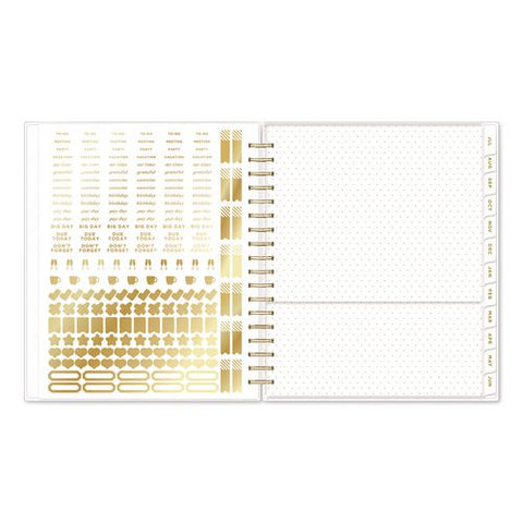 Day Designer Academic Year Daily/monthly Planner, Rugby Stripe Artwork, 10 X 8, Black/white, 12-month (july-june): 2026-2027