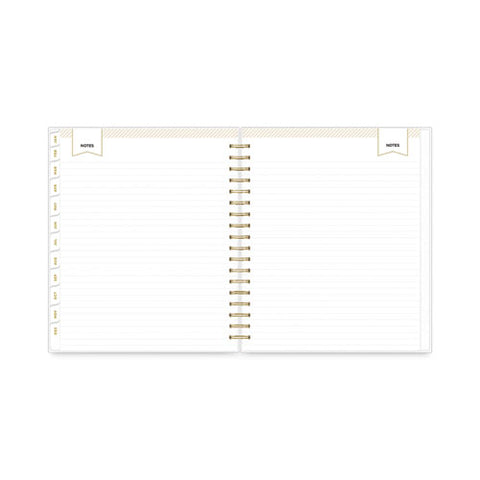 Day Designer Daily/monthly Frosted Planner, Rugby Stripe Artwork, 10 X 8, Black/white Cover, 12-month (july-june): 2024-2025