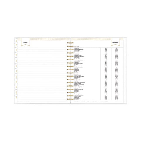 Day Designer Daily/monthly Frosted Planner, Rugby Stripe Artwork, 10 X 8, Black/white Cover, 12-month (july-june): 2024-2025