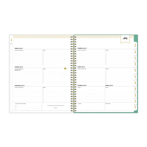 Day Designer Academic Year Weekly/monthly Frosted Planner, Palms Artwork, 11 X 8.5, 12-month (july To June): 2025 To 2026