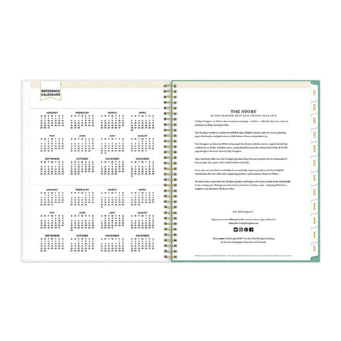 Day Designer Academic Year Weekly/monthly Frosted Planner, Palms Artwork, 11 X 8.5, 12-month (july To June): 2025 To 2026