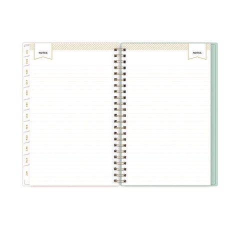 Day Designer "secret Garden Mint" Academic Year Weekly/monthly Notes Planner, 8 X 5, 12-month (july To June): 2024-2025