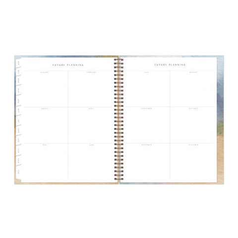 One Tree Planted Andreo Weekly/monthly Planner, Abstract Artwork, 11" X 8.5", Blue/sand/green Cover, 12-month (jan-dec): 2025