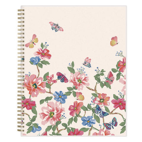 Fly By Frosted Weekly/monthly Planner, Butterflies Artwork, 11 X 8.5, Blush/pink Cover, 12-month (jan To Dec): 2025