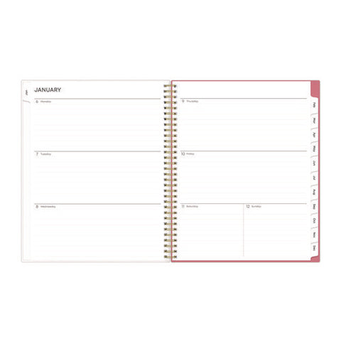 Fly By Frosted Weekly/monthly Planner, Butterflies Artwork, 11 X 8.5, Blush/pink Cover, 12-month (jan To Dec): 2025