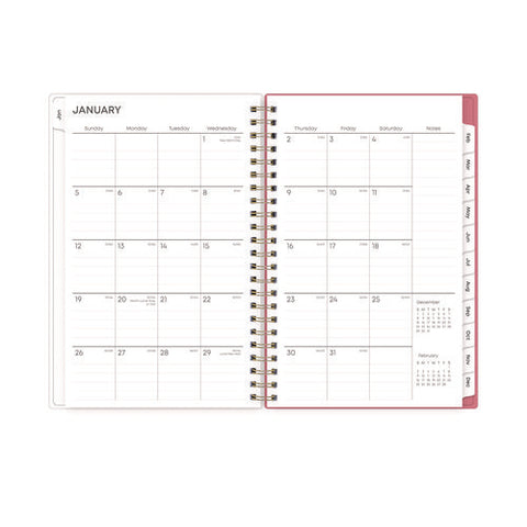 Fly By Frosted Weekly/monthly Planner, Butterflies Artwork, 8 X 5, Blush/pink Cover, 12-month (jan To Dec): 2025