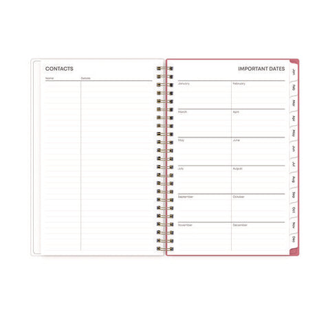 Fly By Frosted Weekly/monthly Planner, Butterflies Artwork, 8 X 5, Blush/pink Cover, 12-month (jan To Dec): 2025