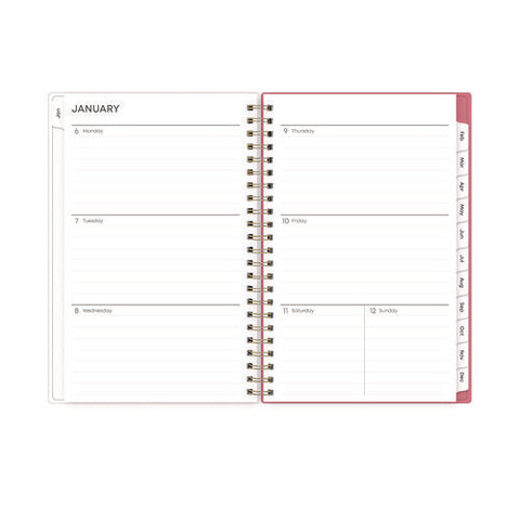 Fly By Frosted Weekly/monthly Planner, Butterflies Artwork, 8 X 5, Blush/pink Cover, 12-month (jan To Dec): 2025