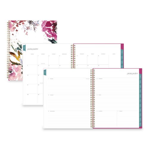 Kelly Ventura Magenta Bloom Weekly/monthly Planner, Floral Artwork, 11 X 8.5, Multicolor Cover, 12-month (jan To Dec): 2026