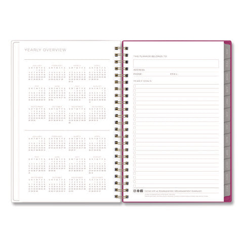 Kelly Ventura Magenta Bloom Weekly/monthly Planner, Floral Artwork, 8 X 5, Multicolor Cover, 12-month (jan To Dec): 2025