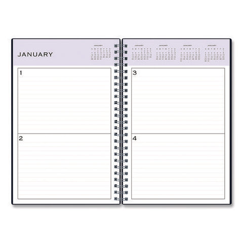 Perpetual Daily Planner, 8.5 X 5.5, Blue Cover, 52 Weeks: Undated