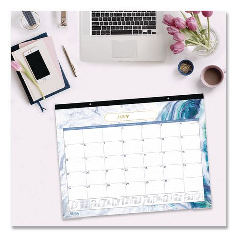 Gemma Academic Year Desk Pad Calendar, 22 X 17, White Sheets, Black Headband, Clear Corners, 12-month (july-june): 2026-2027