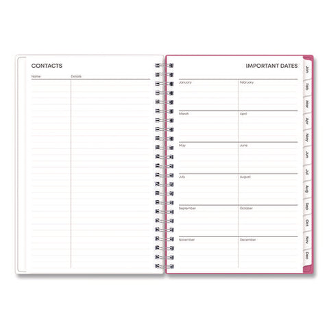 Bca Orchid Weekly/monthly Planner, Orchids Artwork, 8 X 5, White/pink Cover, 12-month (jan To Dec): 2025