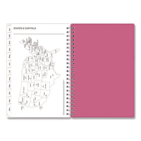 Bca Orchid Weekly/monthly Planner, Orchids Artwork, 8 X 5, White/pink Cover, 12-month (jan To Dec): 2025