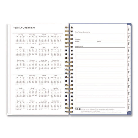 Cocorrina Weekly/monthly Planner, Pastel Paisley Artwork, 8 X 5, Blue/pink/white Cover, 12-month (jan To Dec): 2025