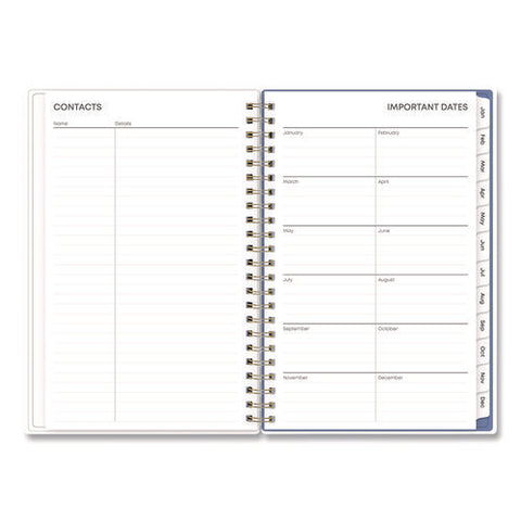 Cocorrina Weekly/monthly Planner, Pastel Paisley Artwork, 8 X 5, Blue/pink/white Cover, 12-month (jan To Dec): 2025