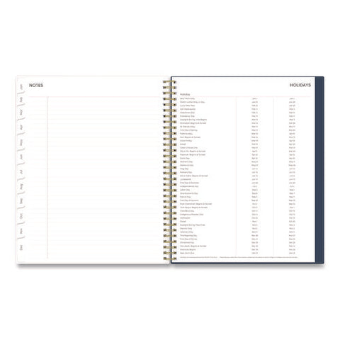 Ashlyn Weekly/monthly Planner, Floral Artwork, 11 X 8.5, Navy/multicolor Cover, 12-month (jan To Dec): 2025
