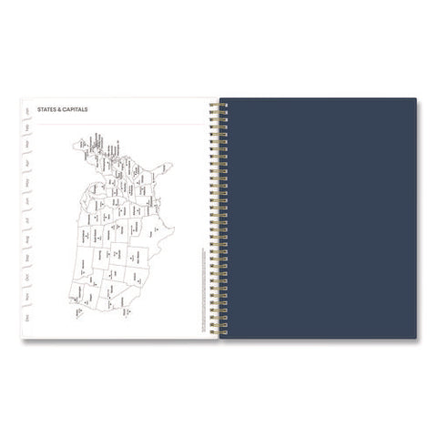 Ashlyn Weekly/monthly Planner, Floral Artwork, 11 X 8.5, Navy/multicolor Cover, 12-month (jan To Dec): 2025