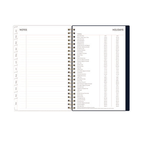 Ashlyn Weekly/monthly Planner, Floral Artwork, 8 X 5, Navy/multicolor Cover, 12-month (jan To Dec): 2025