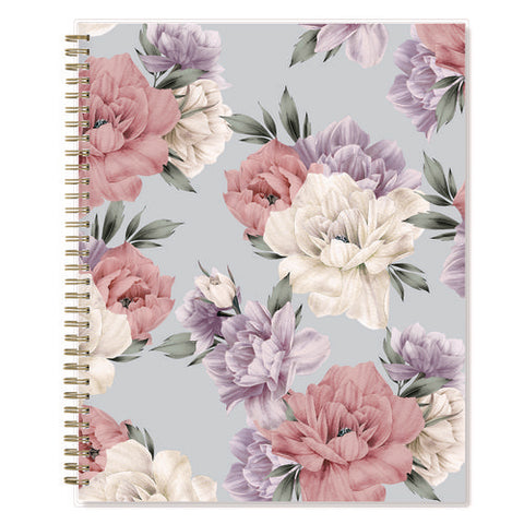 Tula Weekly/monthly Planner, Floral Artwork, 11" X 8.5", Purple/pink/white Cover, 12-month (jan To Dec): 2025