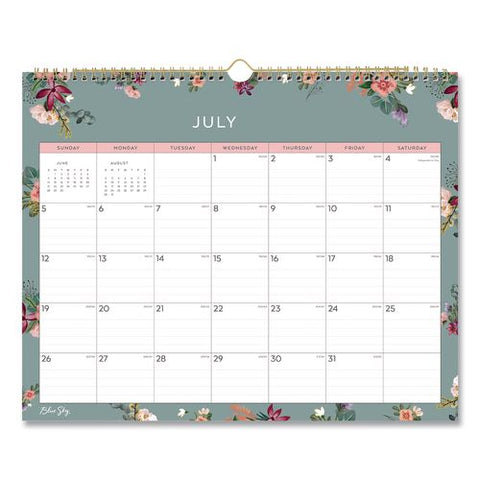 Greta Academic Monthly Wall Calendar, 15 X 12, White Sheets, 12-month (july To June): 2026 To 2027