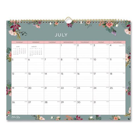 Greta Academic Monthly Wall Calendar, 15 X 12, White Sheets, 12-month (july To June): 2026 To 2027