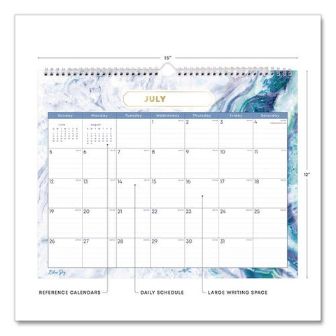 Gemma Academic Wall Calendar, 15 X 12, White Sheets, 12-month (july To June): 2026 To 2027