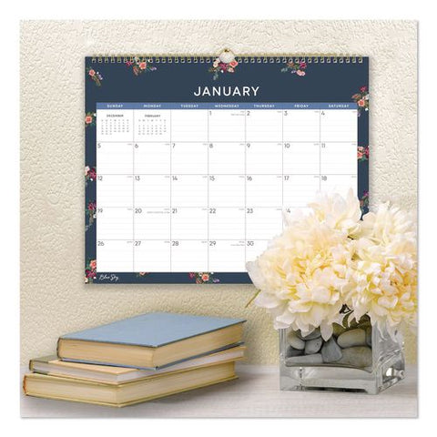 Ashlyn Monthly Wall Calendar, Floral Artwork, 15 X 12, White/blue/pink Sheets, 12-month (jan To Dec): 2026