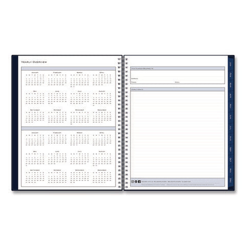 Passages Weekly Appointment Book And Monthly Planner, 11 X 8.5, Navy Blue Cover, 12-month (jan To Dec): 2025