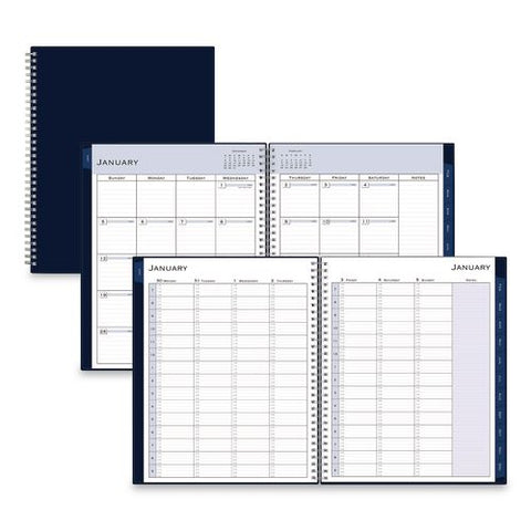Passages Weekly Appointment Book And Monthly Planner, 11 X 8.5, Navy Cover, 12-month (jan To Dec): 2026