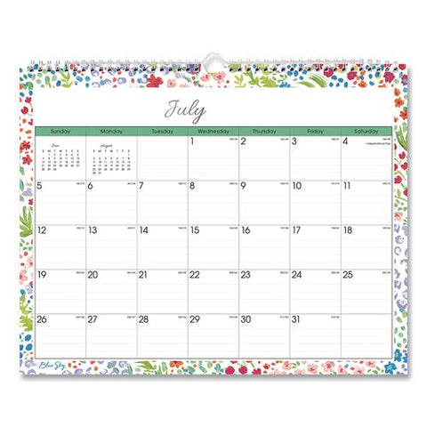 Ditsy Dapple Light Academic Monthly Wall Calendar, 12 X 15, White Sheets, 12-month (july To June): 2026 To 2027