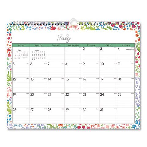 Ditsy Dapple Light Academic Monthly Wall Calendar, 12 X 15, White Sheets, 12-month (july To June): 2026 To 2027