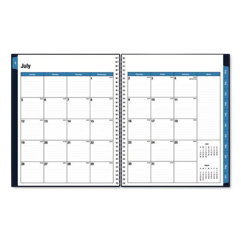 Collegiate Academic Year Weekly/monthly Planner, 11 X 8.5, Navy Cover, 12-month (july To June): 2026 To 2027