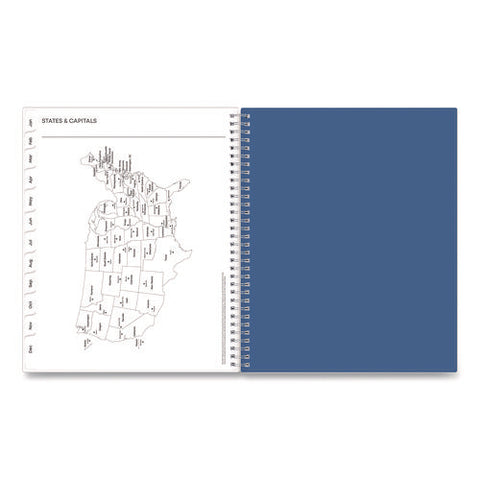 Savoy Cool Weekly/monthly Planner, Abstract Artwork, 11 X 8.5, Blue/silver Cover, 12-month (jan To Dec): 2025