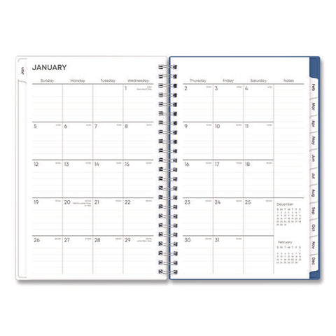 Savoy Cool Weekly/monthly Planner, Abstract Artwork, 8 X 5, Blue/silver Cover, 12-month (jan To Dec): 2025