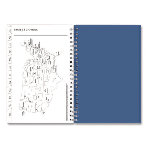 Savoy Cool Weekly/monthly Planner, Abstract Artwork, 8 X 5, Blue/silver Cover, 12-month (jan To Dec): 2025