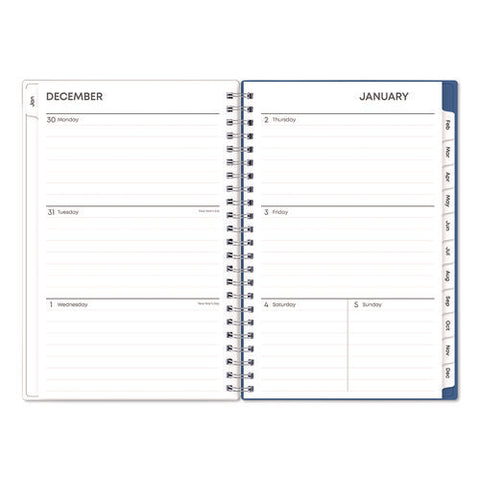 Savoy Cool Weekly/monthly Planner, Abstract Artwork, 8 X 5, Blue/silver Cover, 12-month (jan To Dec): 2025