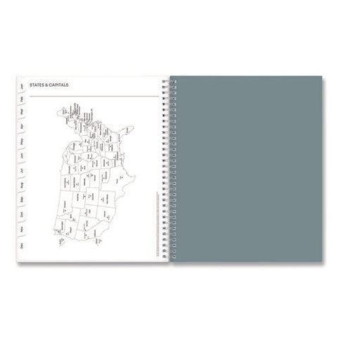 Amitza Weekly/monthly Planner, Abstract Artwork, 11 X 8.5, Blue/gray/white Cover, 12-month (jan To Dec): 2025