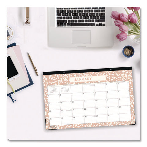 Natalya Desk Pad Calendar, Abstract Artwork, 17 X 11, White/peach Sheets, Black Headband, 12-month (jan To Dec): 2025