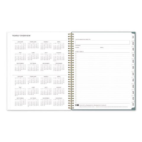 Splatter Dot Academic Year Weekly/monthly Planner, Jade/gold Frosted Cover, 12-month (july To June): 2026 To 2027