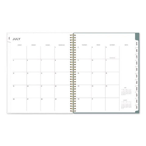 Splatter Dot Academic Year Weekly/monthly Planner, Jade/gold Frosted Cover, 12-month (july To June): 2026 To 2027
