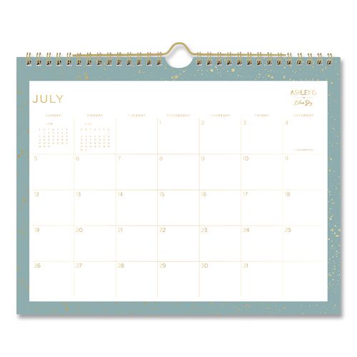 Splatter Dot Academic Monthly Wall Calendar, 11 X 8.75, White Sheets, 12-month (july To June): 2026 To 2027