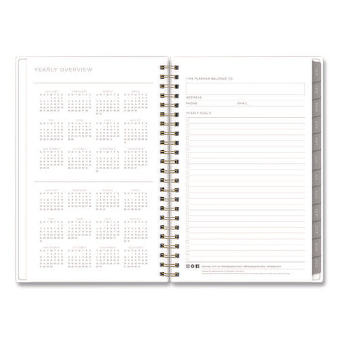 Kelly Ventura Mimosa Weekly/monthly Planner, Luscious Lemons Artwork, 8 X 5, Yellow/white Cover, 12-month (jan To Dec): 2025