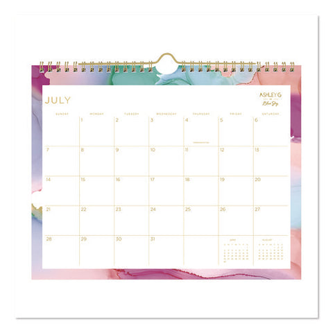 Ashley G Multicolor Smoke Academic Year Wall Calendar, 11 X 8.75, White/multicolor Sheets, 12-month (july To June): 2024-2025