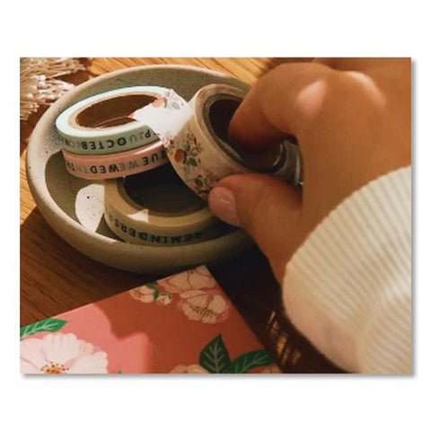 Blue Sky Bespoke Letterpress Assorted Washi Tape, 5 M, Assorted Widths, Assorted Colors/designs 5/pack