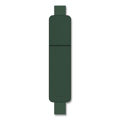 Bespoke Letterpress Pen Holder With Adjustable Elastic Bungee, For 5" To 8.5" Books, 1.8 X 7.2, Forest Green