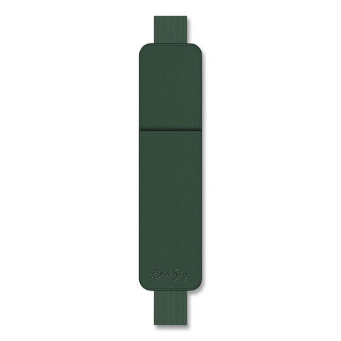 Bespoke Letterpress Pen Holder With Adjustable Elastic Bungee, For 5" To 8.5" Books, 1.8 X 7.2, Forest Green