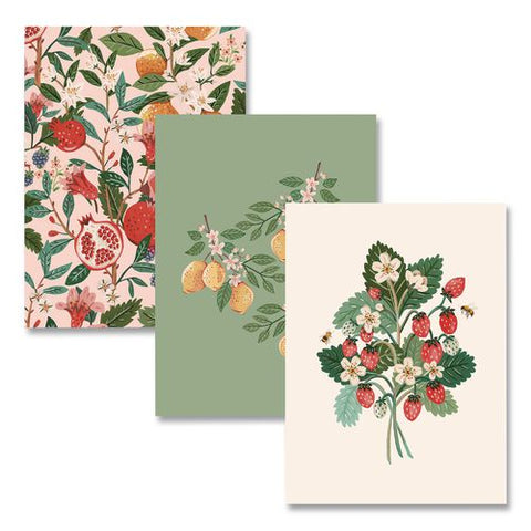 Bespoke Letterpress Mini Notebooks, Multicolor Covers, (30) 7.5 X 5.5 Sheets, 3/pack